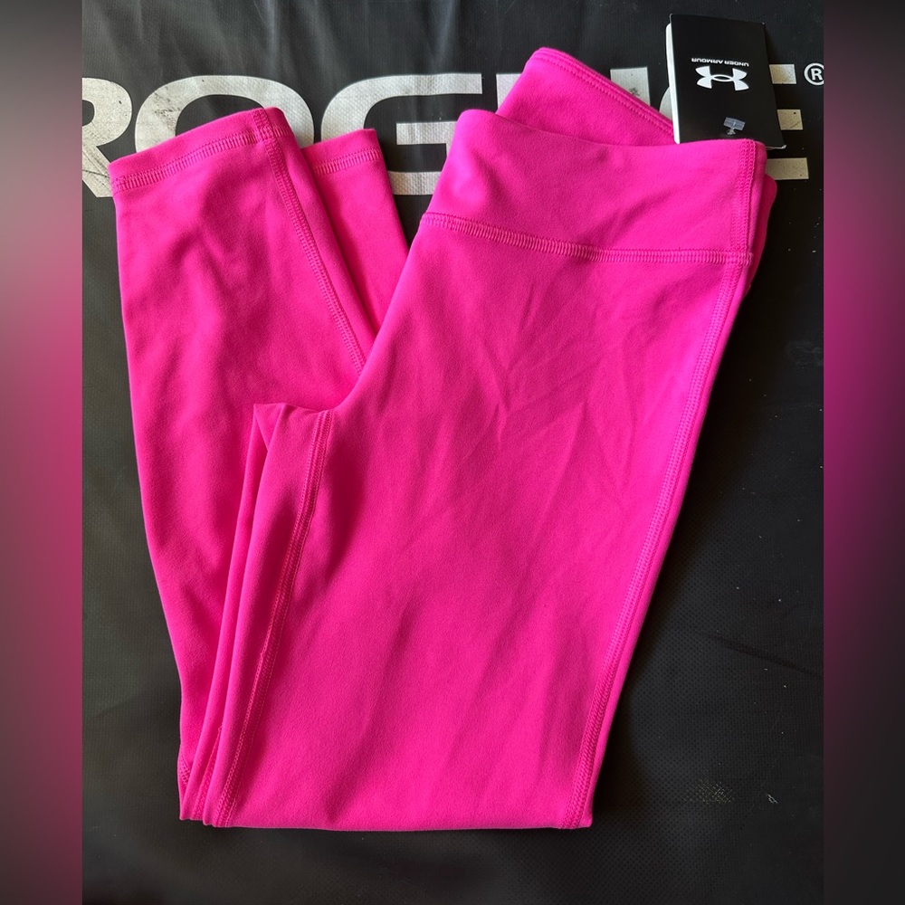 Under Armour- youth Bright Pink Athletic Leggings